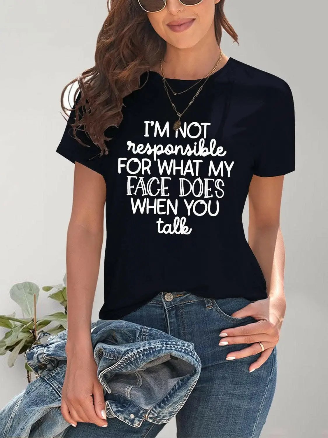 Stylish letter print tee - comfy fit - Love Salve